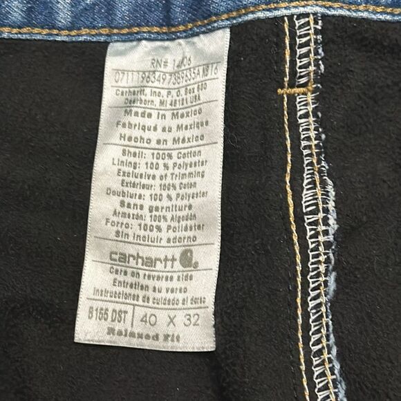 Carhartt men’s fleece lined jeans size 40X32 - Picture 7 of 11